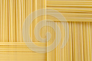 Rectangular geometric pattern of pasta bavette