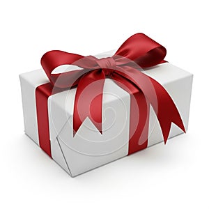 Rectangular gift box wrapped in plain