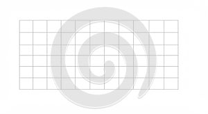 A rectangular grid composed of six rows and twelve columns, totaling 72 small, evenl