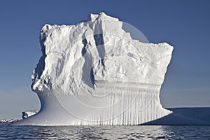 Obdélníkový ledovec slunný v antarktický 