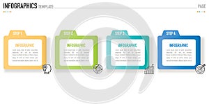 Rectangular folder infographic for business presentation