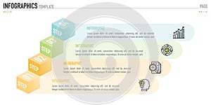 Rectangular isometric infographic for business presentation