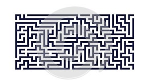 Rectangular Maze Puzzle, Complex Labyrinth Game, vector design Generative AI