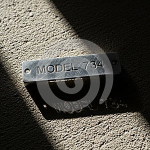 Rectangular metal plate with 