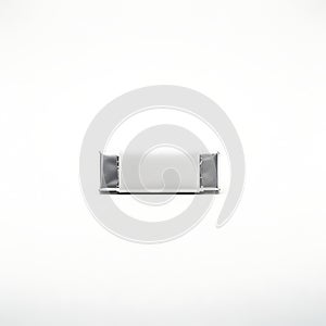 Rectangular metallic component with rounded edges and textured surface