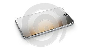 Rectangular metallic dog tag with rounded edges and a smooth, brushed surface. A