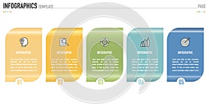 Rectangular metallic texture infographic for business presentation