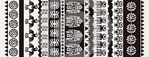 Rectangular Navajo ornament design. American Indian ornament, boho style. Vector.