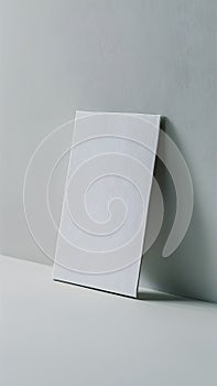 Rectangular object with sharp edge and raised top against gray background