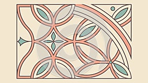 Rectangular Ornate Pattern Traditional Decorative Tile. vector design Generative AI