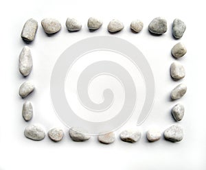 Rectangular pebbles frame photo