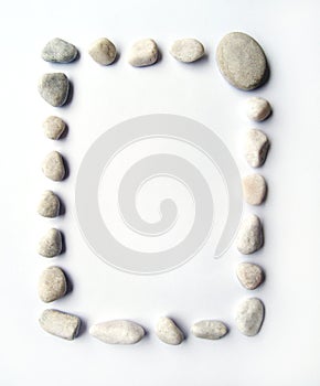 Rectangular pebbles frame photo