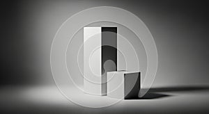 Rectangular prism still life shadow light geometric form