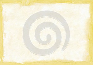 Rectangular regularly shaped vanilla yellow watercolour background. Beautiful abstract canvas for congratulations, valentines, des