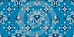 Rectangular seamless Bandana Print vector design for rug, carpet, tapis, shawl, towel, textile, yoga mat. Neck scarf or