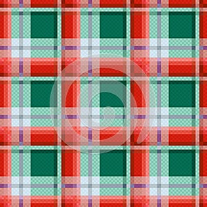 Rectangular seamless pattern in green and red hues