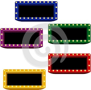 rectangular signboard icon with backlight