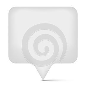 Rectangular and teardrop shaped map pointers. 3D realistic vector illustration