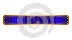 Aesthetic blue islamic text box with gold frame