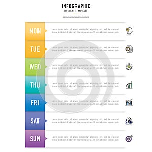 Rectangular timeline infographic for business presentation