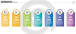 Rectangular weekly infographic for business presentation