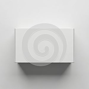 White background. The box features clean lines and sharp edges,