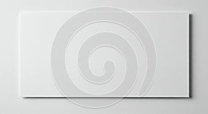 A rectangular white canvas is centered against a plain, light gray background. The