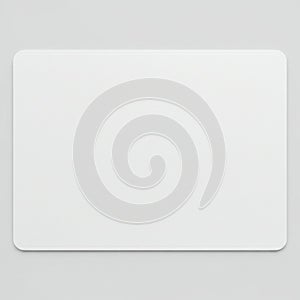 Rectangular white card with rounded corners on a light gray background. The card