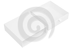 Rectangular white gift box pattern looks beautiful and clean isolated on white background, Suitable for presentations