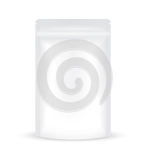 Rectangular white gray resealable storage packaging bag