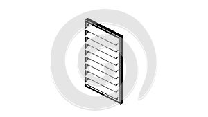 Rectangular window frame icon animation