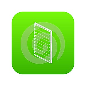 Rectangular window frame icon green vector