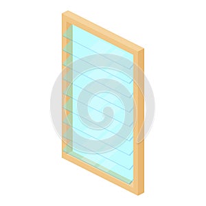 Rectangular window frame icon, isometric 3d style