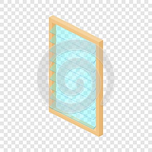 Rectangular window frame icon, isometric 3d style
