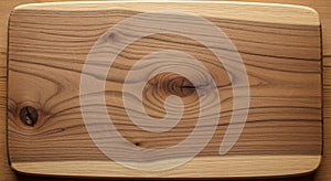 Rectangular wooden cutting board with rounded