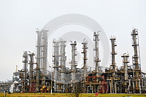 Rectification columns, gas separation unit at oil refinery