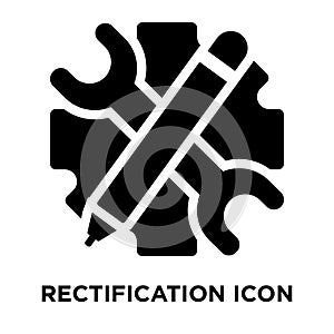 Rectification icon vector isolated on white background, logo con