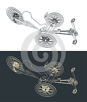 Recumbent bike drawings