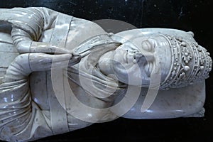 Recumbent statue of Pope Clement VI in the Saint-Robert abbey in La Chaise-Dieu