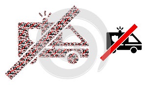 No Patrol Car Collage of No Patrol Car Items and Basic Icon