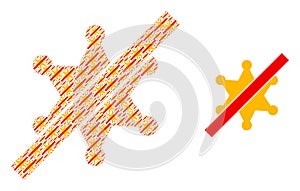 No Sheriff Star Collage of No Sheriff Star Icons and Basic Icon