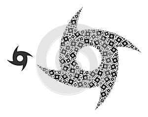 Tornado Recursion Collage of Tornado Icons