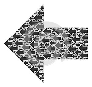 Arrow Left Fractal Collage of Itself Items