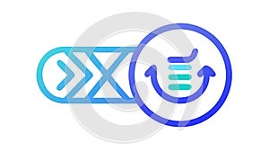 Recursive Process Icon, vector design Generative AI