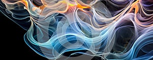 Recursive Whirling Smoke Wireframe Luminance Phantom Background