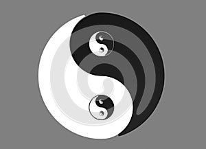 Recursive Yin Yang symbol photo