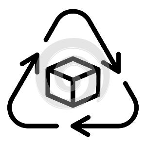 Recyclable icon, outline style