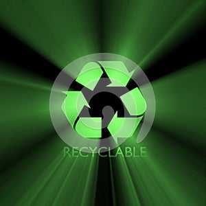 Recyclable sign green light flare