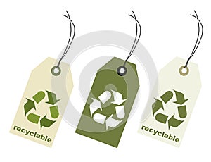 Recyclable sing tag with clipping path