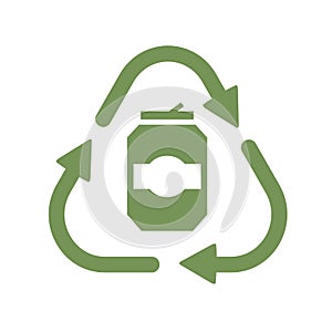 Recycle aluminum can recycle vector symbol